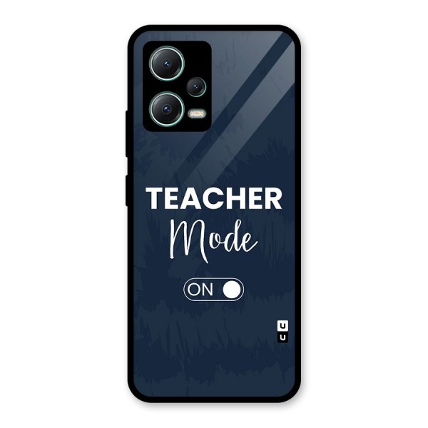 Teacher Mode On Glass Back Case for Poco X5