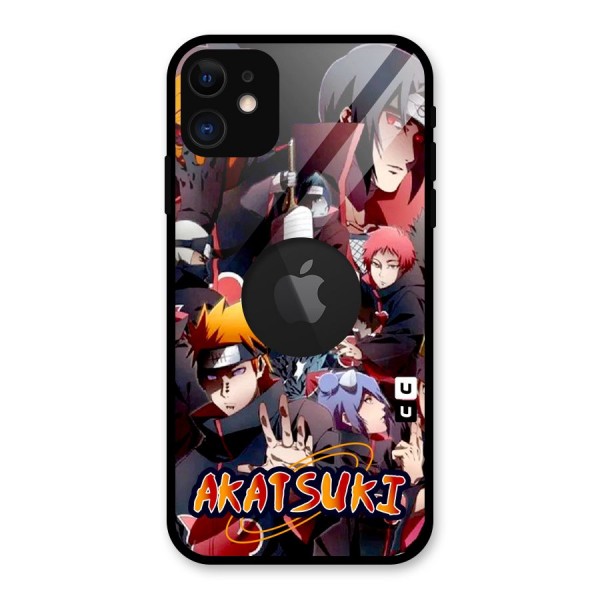 Team Akatsuki Glass Back Case for iPhone 11 Logo Cut