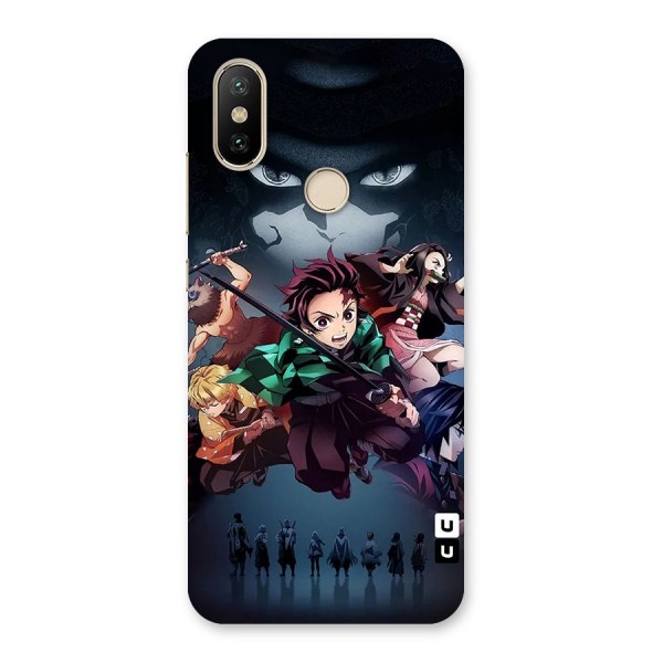 Team Demon Slayer Back Case for Mi A2