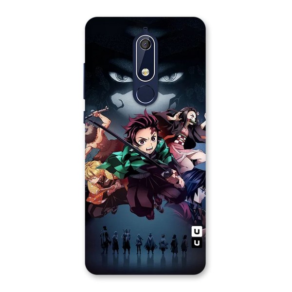 Team Demon Slayer Back Case for Nokia 5.1