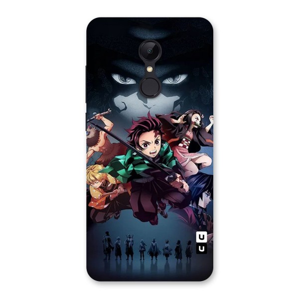 Team Demon Slayer Back Case for Redmi 5