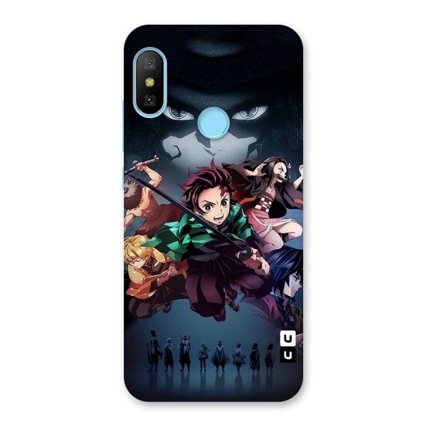 Team Demon Slayer Back Case for Redmi 6 Pro