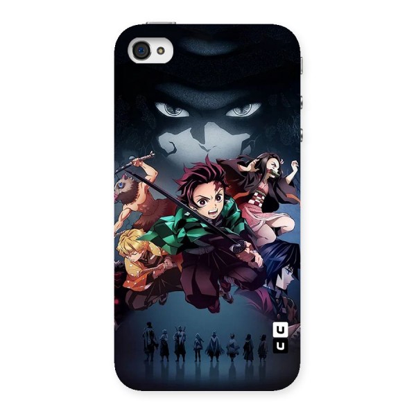 Team Demon Slayer Back Case for iPhone 4 4s