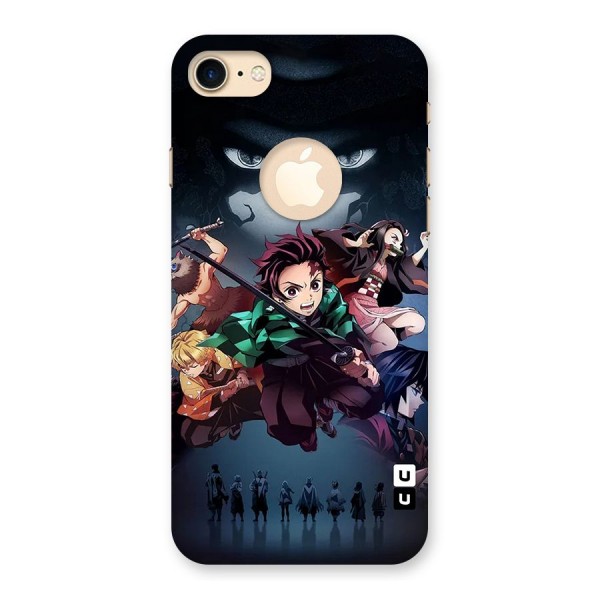 Team Demon Slayer Back Case for iPhone 8 Logo Cut