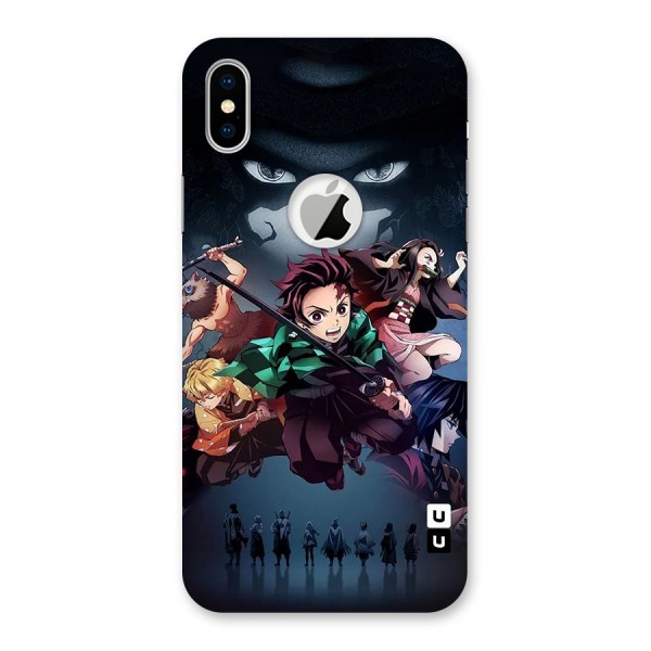 Team Demon Slayer Back Case for iPhone XS Logo Cut