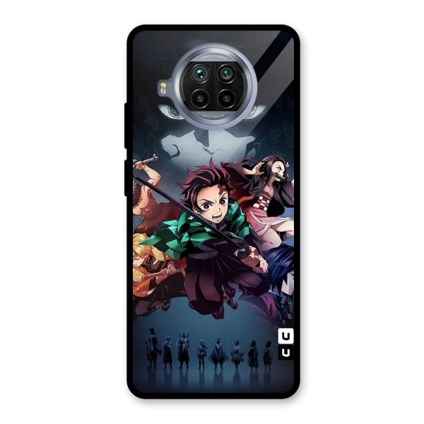 Team Demon Slayer Glass Back Case for Mi 10i