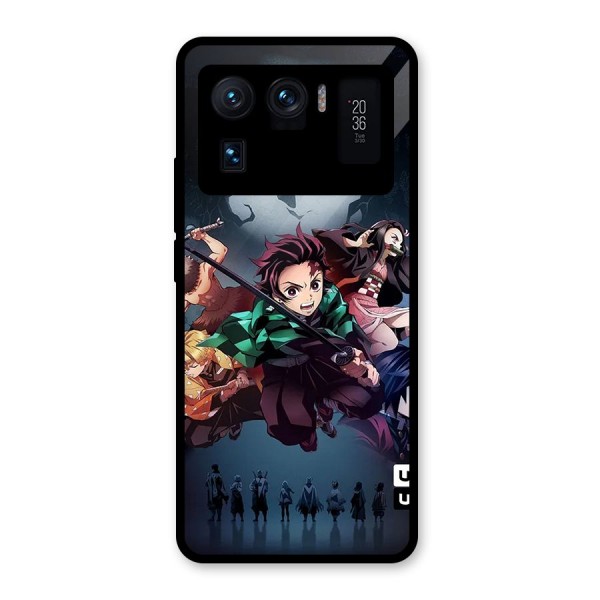 Team Demon Slayer Glass Back Case for Mi 11 Ultra