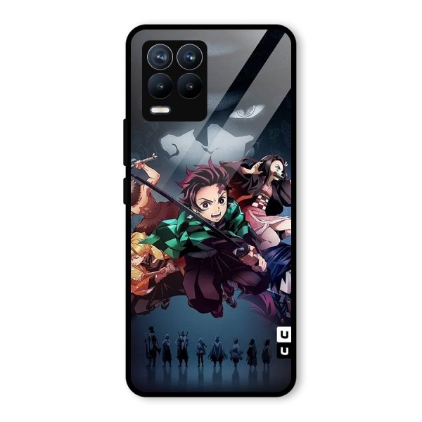 Team Demon Slayer Glass Back Case for Realme 8