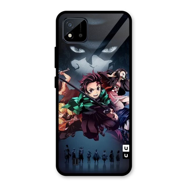 Team Demon Slayer Glass Back Case for Realme C11 2021