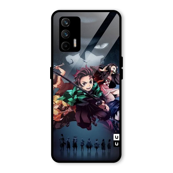 Team Demon Slayer Glass Back Case for Realme GT 5G