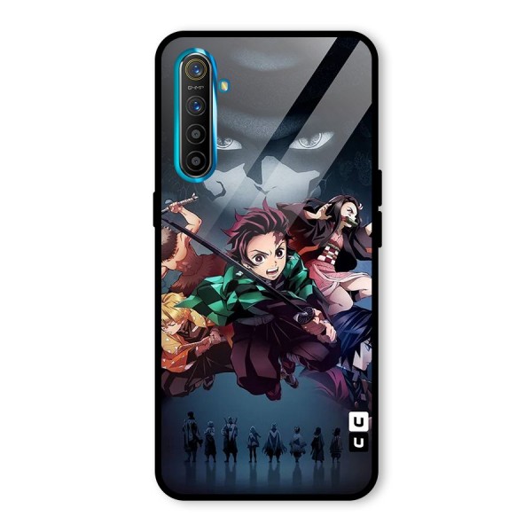 Team Demon Slayer Glass Back Case for Realme X2