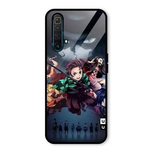 Team Demon Slayer Glass Back Case for Realme X3 SuperZoom