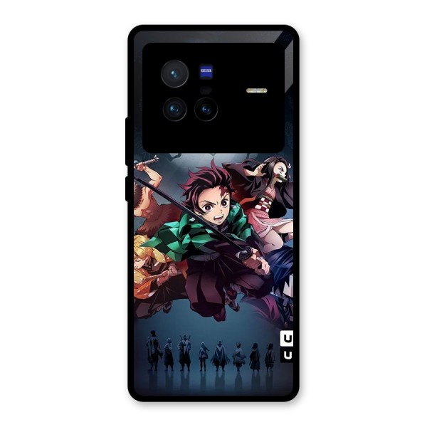 Team Demon Slayer Glass Back Case for Vivo X80