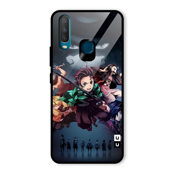 Team Demon Slayer Glass Back Case for Vivo Y12