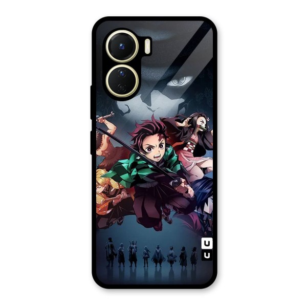 Team Demon Slayer Glass Back Case for Vivo Y56