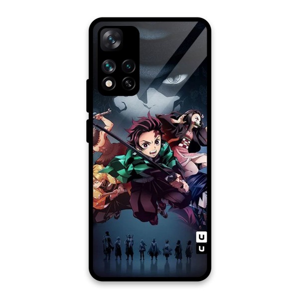 Team Demon Slayer Glass Back Case for Xiaomi 11i 5G