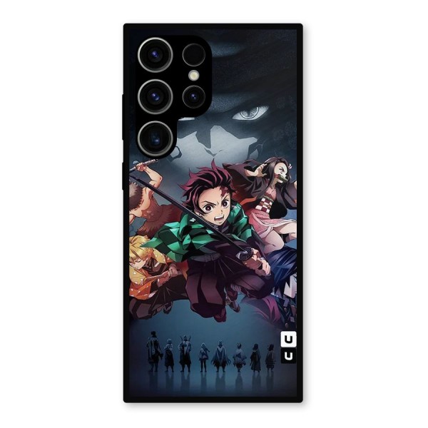 Team Demon Slayer Metal Back Case for Galaxy S23 Ultra