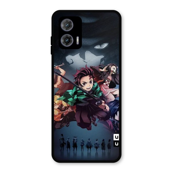 Team Demon Slayer Metal Back Case for Moto G73