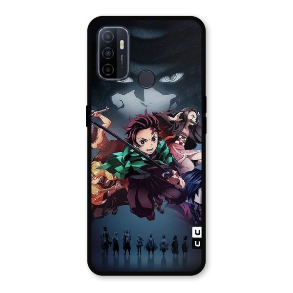 Team Demon Slayer Metal Back Case for Oppo A53