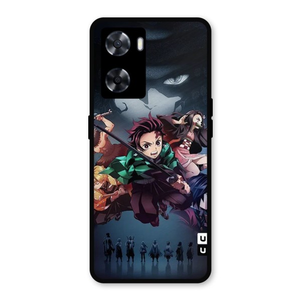 Team Demon Slayer Metal Back Case for Oppo A77