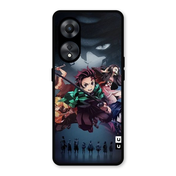 Team Demon Slayer Metal Back Case for Oppo A78