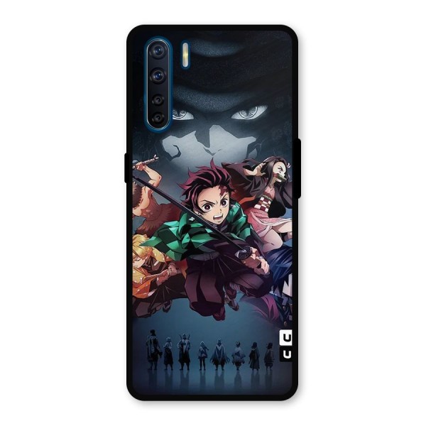 Team Demon Slayer Metal Back Case for Oppo F15