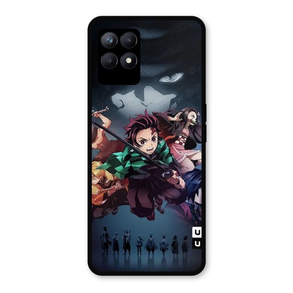 Team Demon Slayer Metal Back Case for Realme 8i