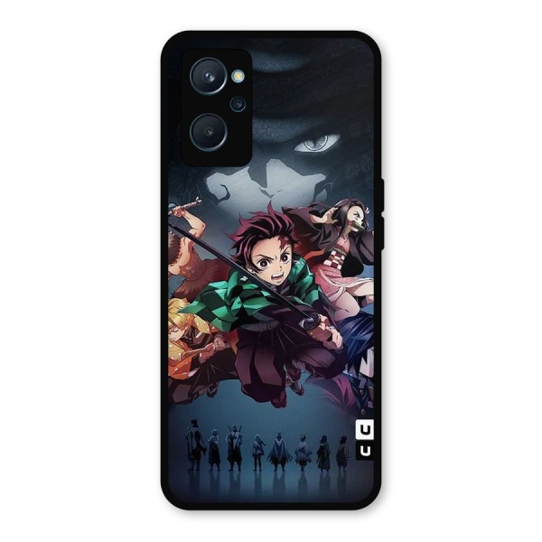 Team Demon Slayer Metal Back Case for Realme 9i