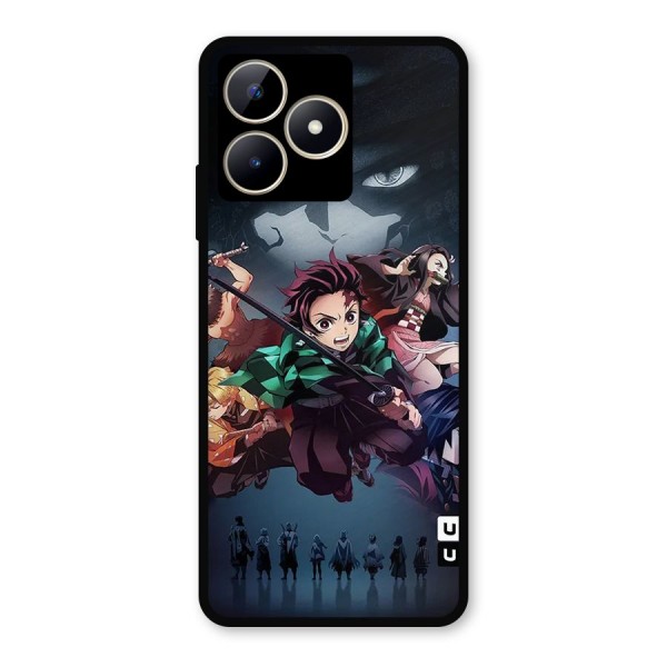 Team Demon Slayer Metal Back Case for Realme Narzo N53