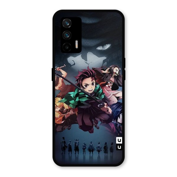 Team Demon Slayer Metal Back Case for Realme X7 Max