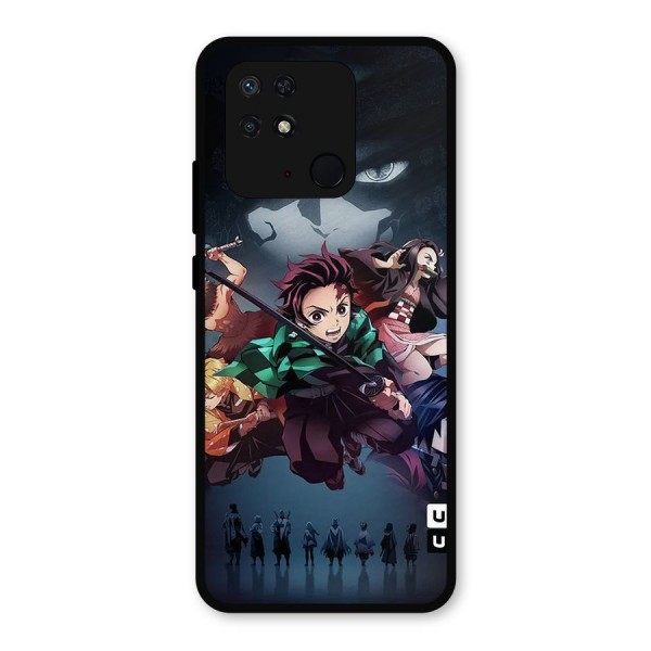 Team Demon Slayer Metal Back Case for Redmi 10