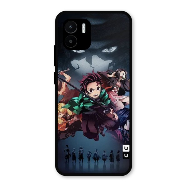 Team Demon Slayer Metal Back Case for Redmi A1