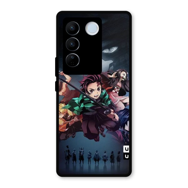 Team Demon Slayer Metal Back Case for Vivo V27