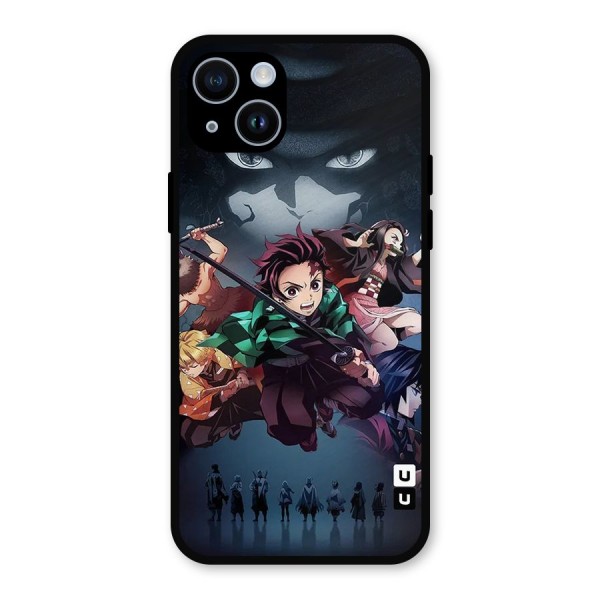 Team Demon Slayer Metal Back Case for iPhone 14