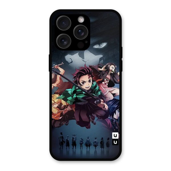 Team Demon Slayer Metal Back Case for iPhone 15 Pro Max