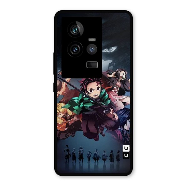 Team Demon Slayer Metal Back Case for iQOO 11 5G