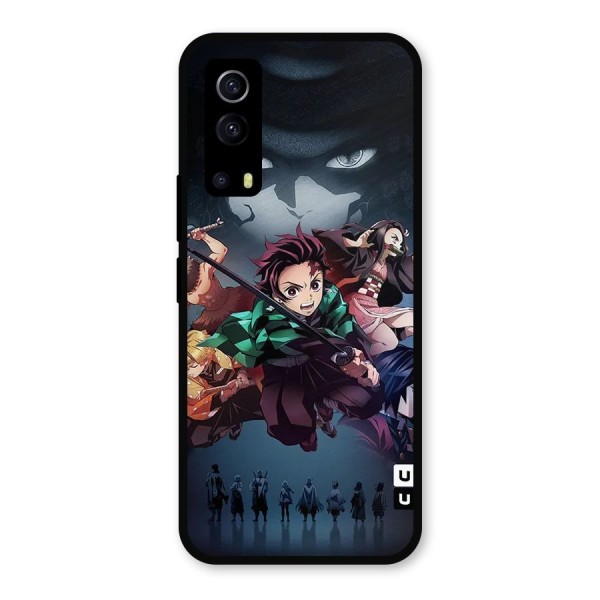 Team Demon Slayer Metal Back Case for iQOO Z3