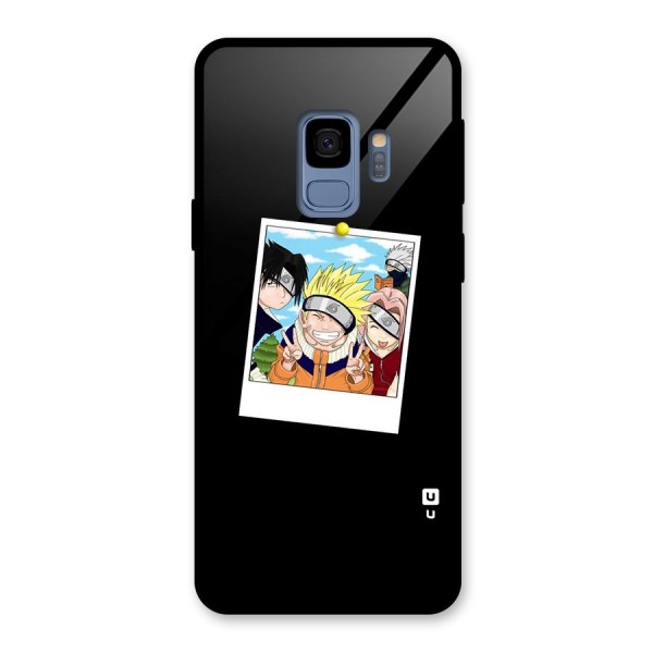 Team Kakashi Cute Glass Back Case for Galaxy S9