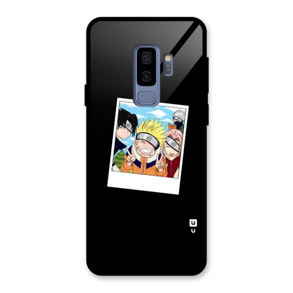 Team Kakashi Cute Glass Back Case for Galaxy S9 Plus