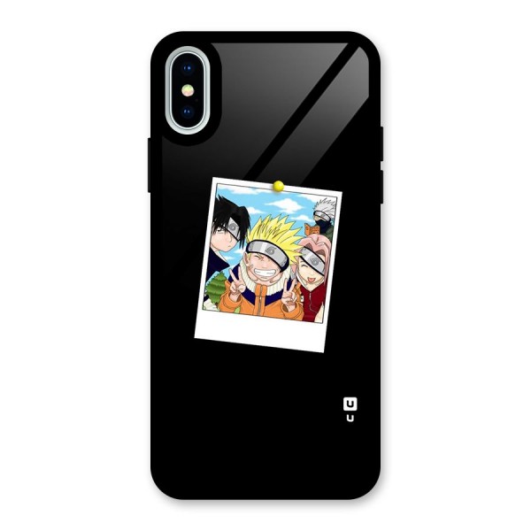 Team Kakashi Cute Glass Back Case for iPhone X