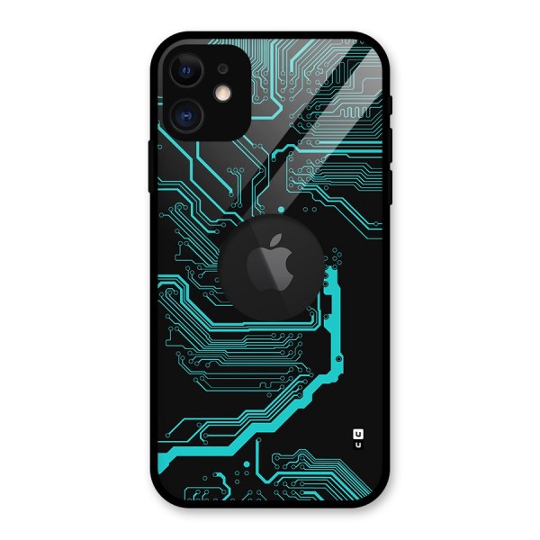 Tech Art Glass Back Case for iPhone 11 Logo Cut