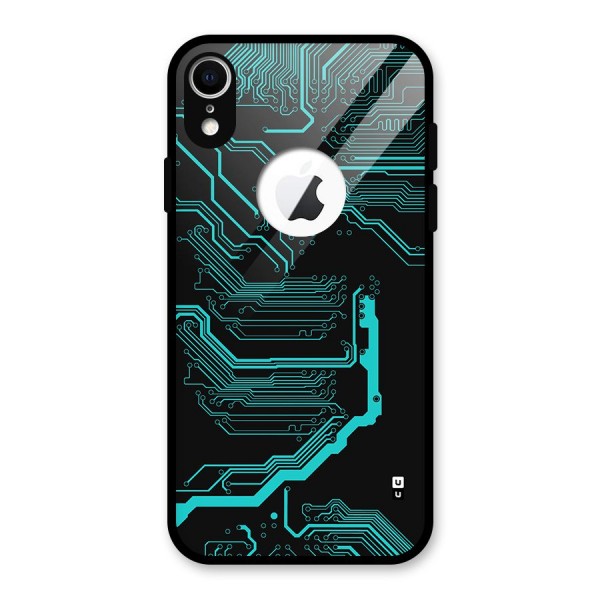 Tech Art Glass Back Case for iPhone XR Logo Cut