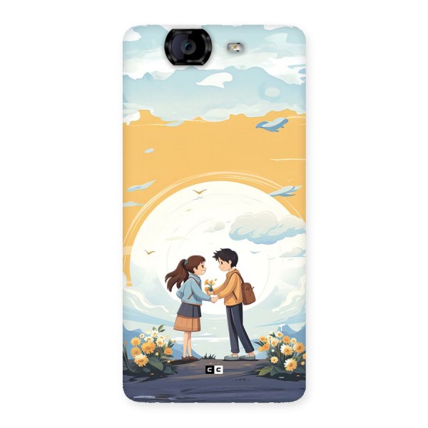 Teenage Anime Couple Back Case for Canvas Knight A350