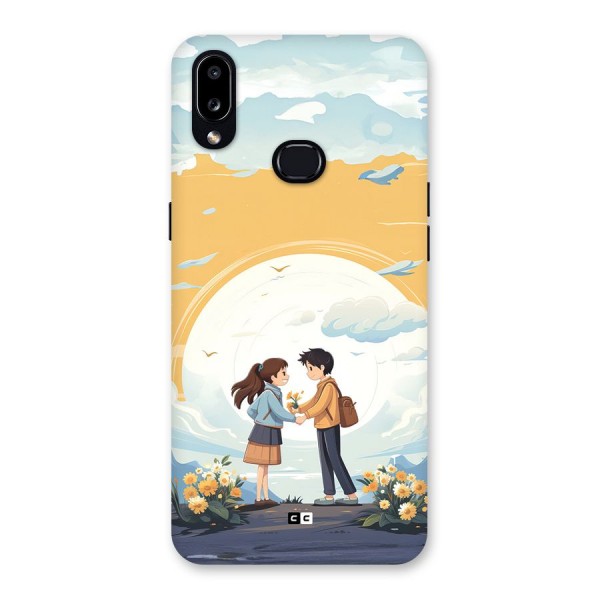 Teenage Anime Couple Back Case for Galaxy A10s