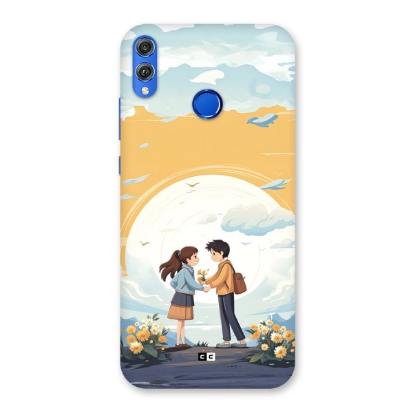 Teenage Anime Couple Back Case for Honor 8X