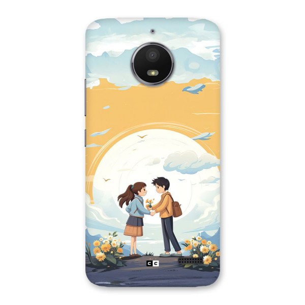 Teenage Anime Couple Back Case for Moto E4