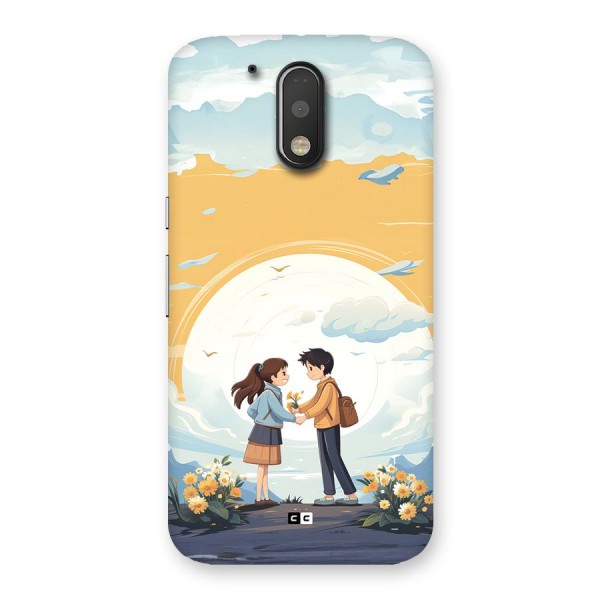 Teenage Anime Couple Back Case for Moto G4