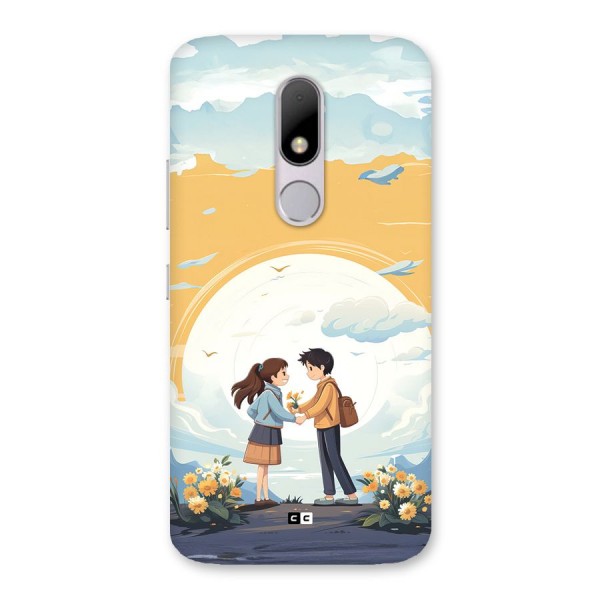 Teenage Anime Couple Back Case for Moto M