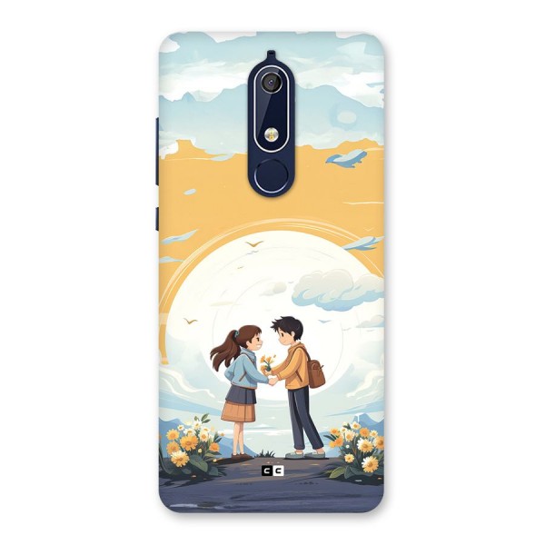 Teenage Anime Couple Back Case for Nokia 5.1