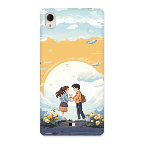 Teenage Anime Couple Back Case for Xperia M4 Aqua